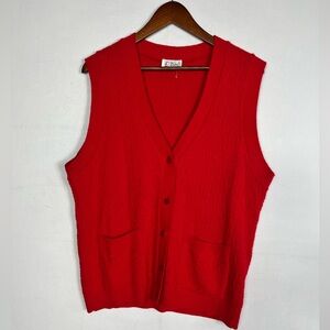 Vintage Textured Knit Vest